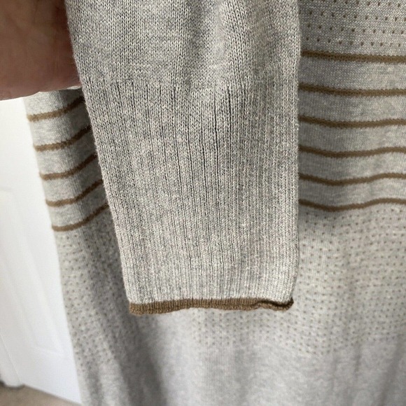 PrAna Mariette Gray Brown Organic Cotton Knit Hooded Sweater Dress Sz S - Picture 7 of 10